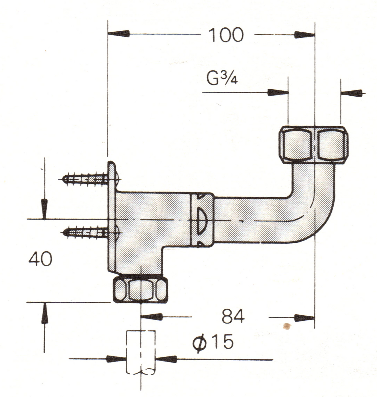 Grohe 18676 Backplate Elbows for Wall Mounted Mixers