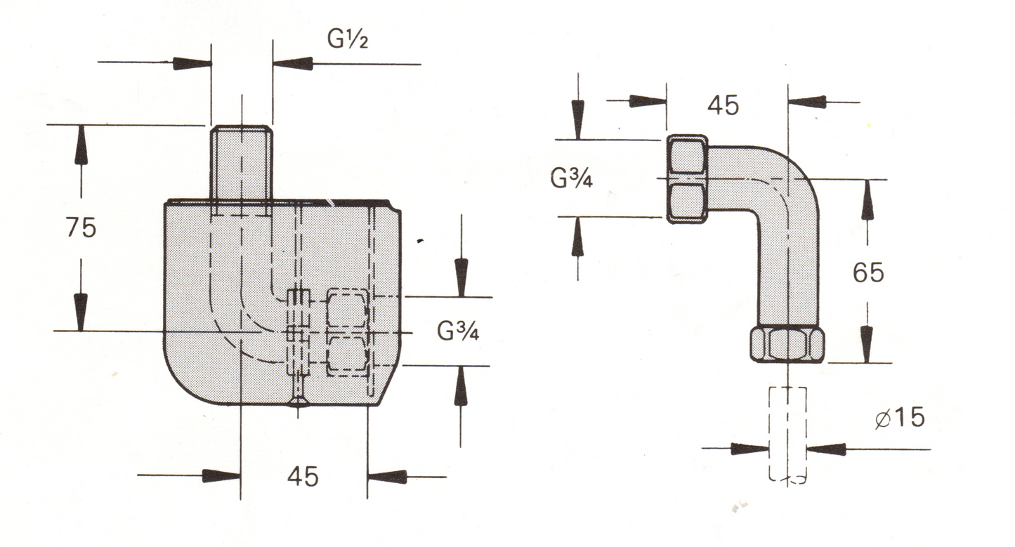 Grohe 18861 Wall Unions and covers