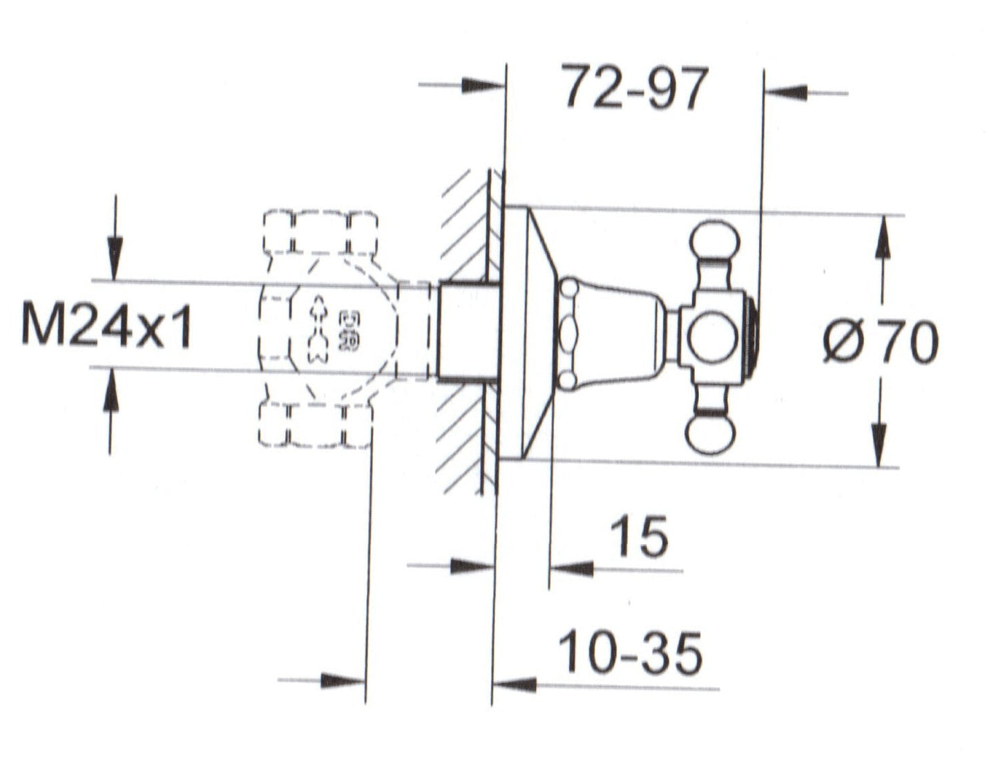 Grohe 19851 Arabesk Concealed Stopvalve Trimset CP