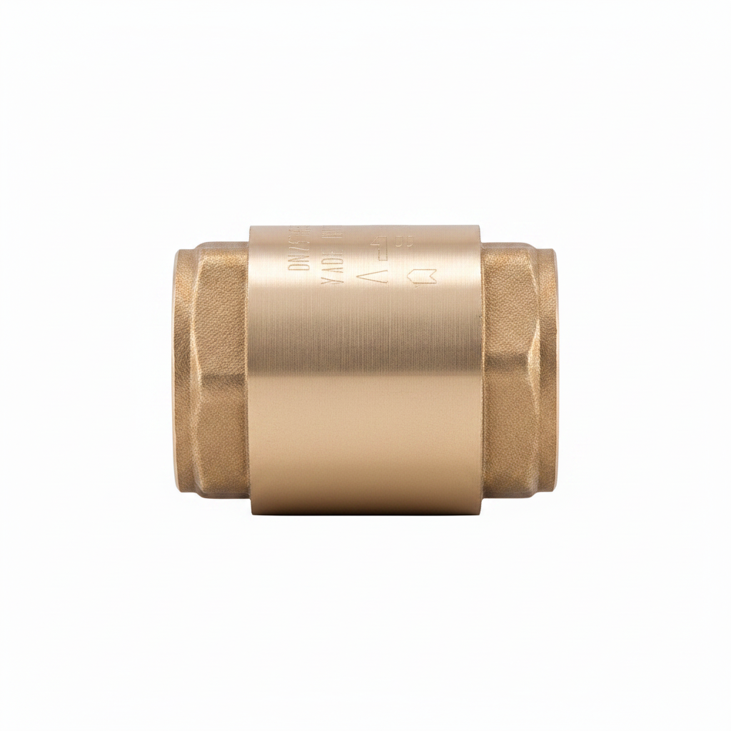 2" Brass Single Check Valve - horizontal side profile