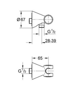 Grohe 28226000 Relexa Cosmopolitan Shower outlet elbow