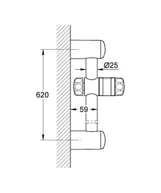 GROHE 28666 Relexa Plus Exquisit Shower Rail 600mm