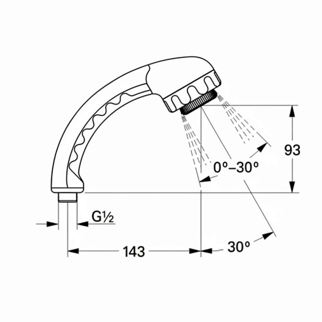 Grohe 28055L - dimensions GIF replacement