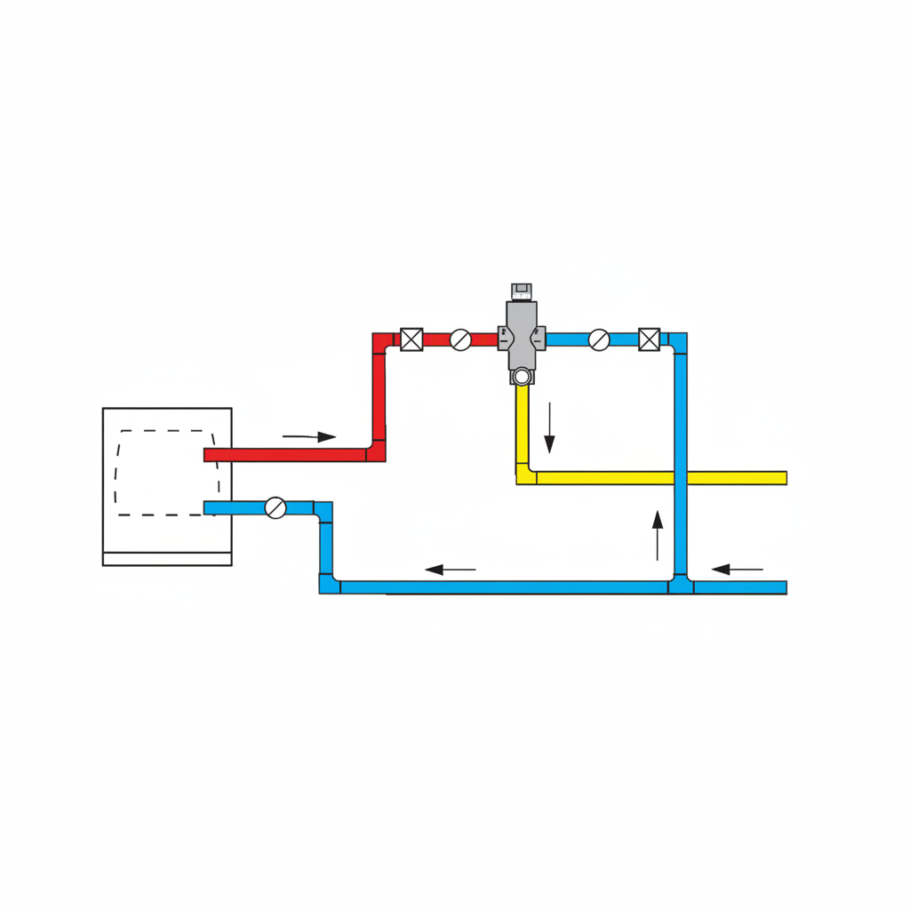 River R302 DN20 Ecosan 3/4" Group Thermostatic Mixing Valve
