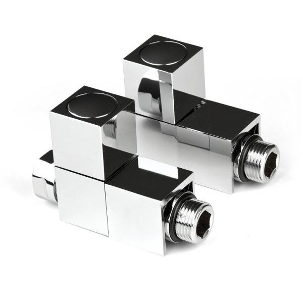 Inta 1031CP Square Chrome Radiator Valves (pair)