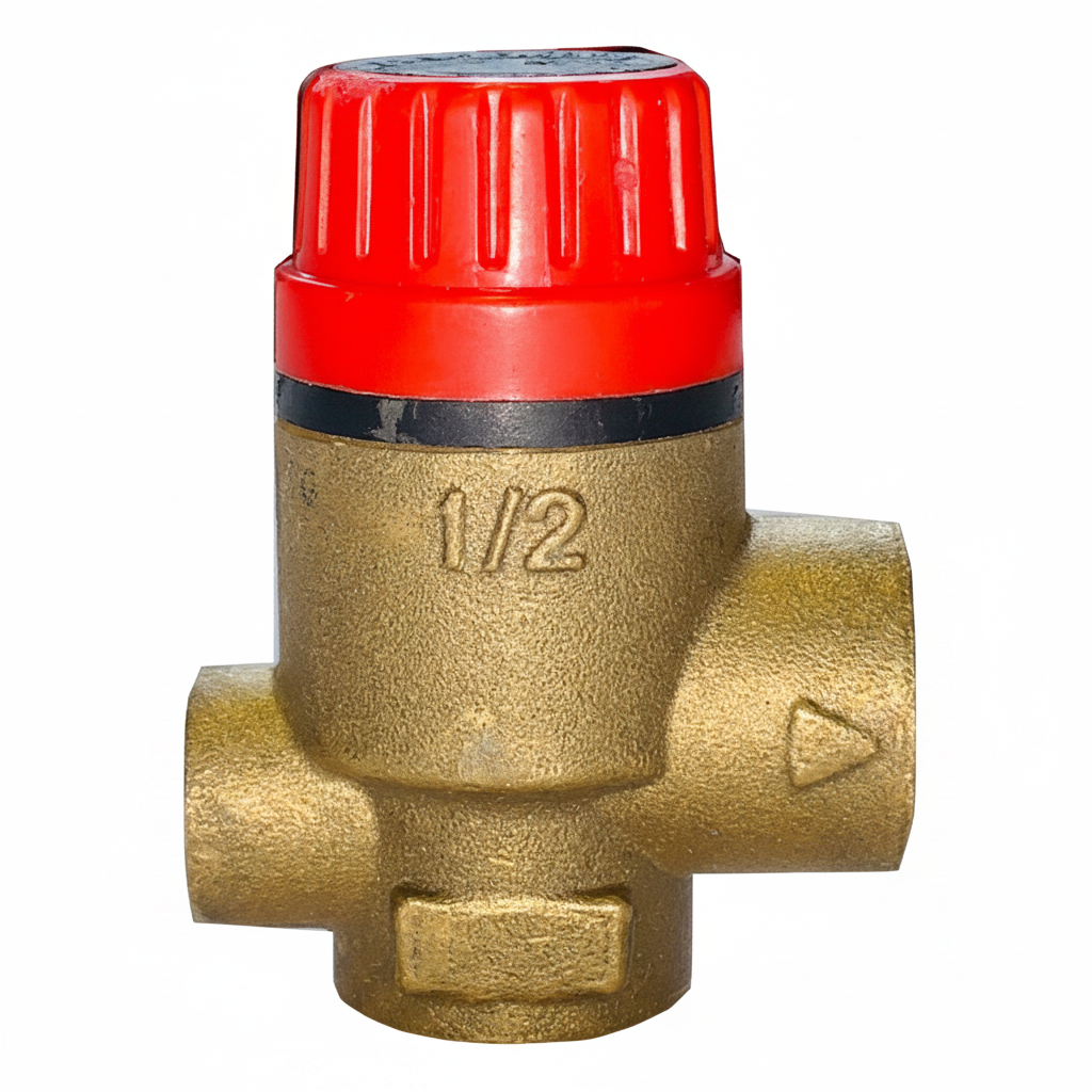 Orkli 17004-00 1/2" F X F Safety/Pressure Relief valve 3 Bar with Gauge Port