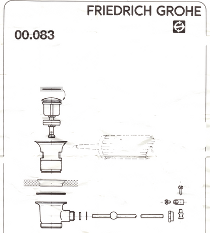 Grohe 0008300M O ring for pop up waste plug