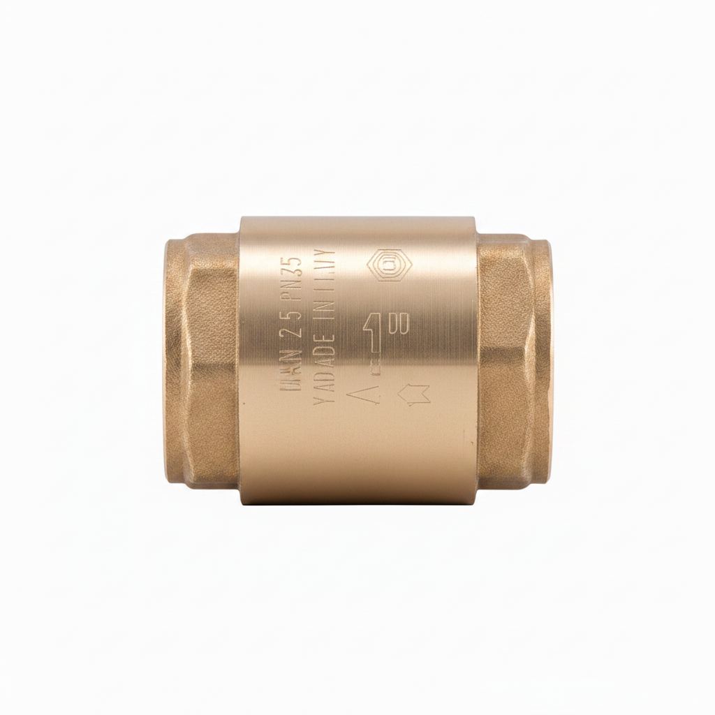 1 1/2" Brass Single Check Valve - horizontal side profile