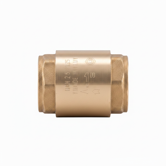 1 1/2" Brass Single Check Valve - horizontal side profile