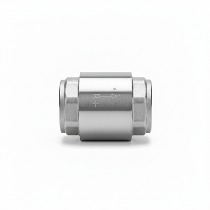 1 1/2" Nickel Plated Single Check Valve - full horizontal side profile