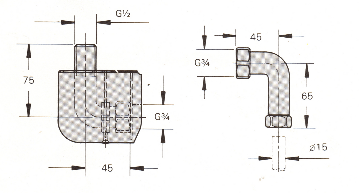 Grohe 18861 Wall Unions and covers