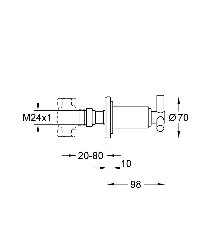 Grohe 19069 Atrio Ypsilon concealed volume control trimset