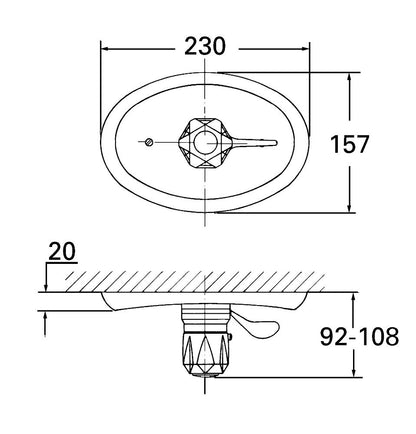 Grohe 19602 Grohmix Thermosatic Shower Trim Set