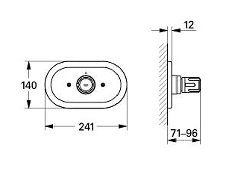 Grohe 19621 Trimset for 34959 shower valve