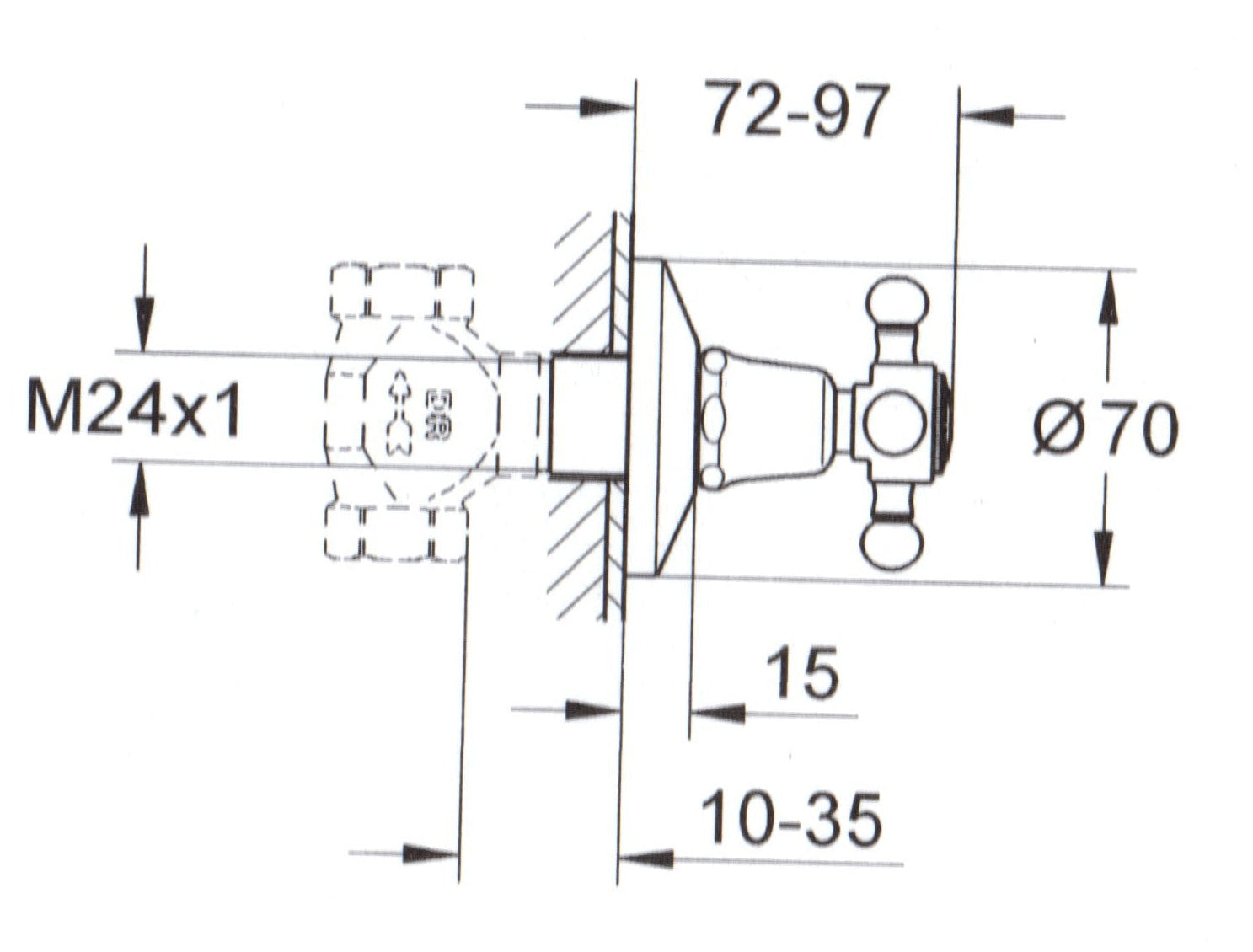 Grohe 19851 Arabesk Concealed Stopvalve Trimset CP