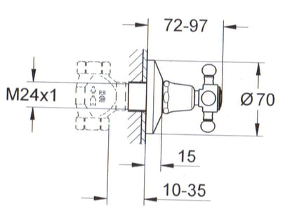 Grohe 19851 Arabesk Concealed Stopvalve Trimset CP