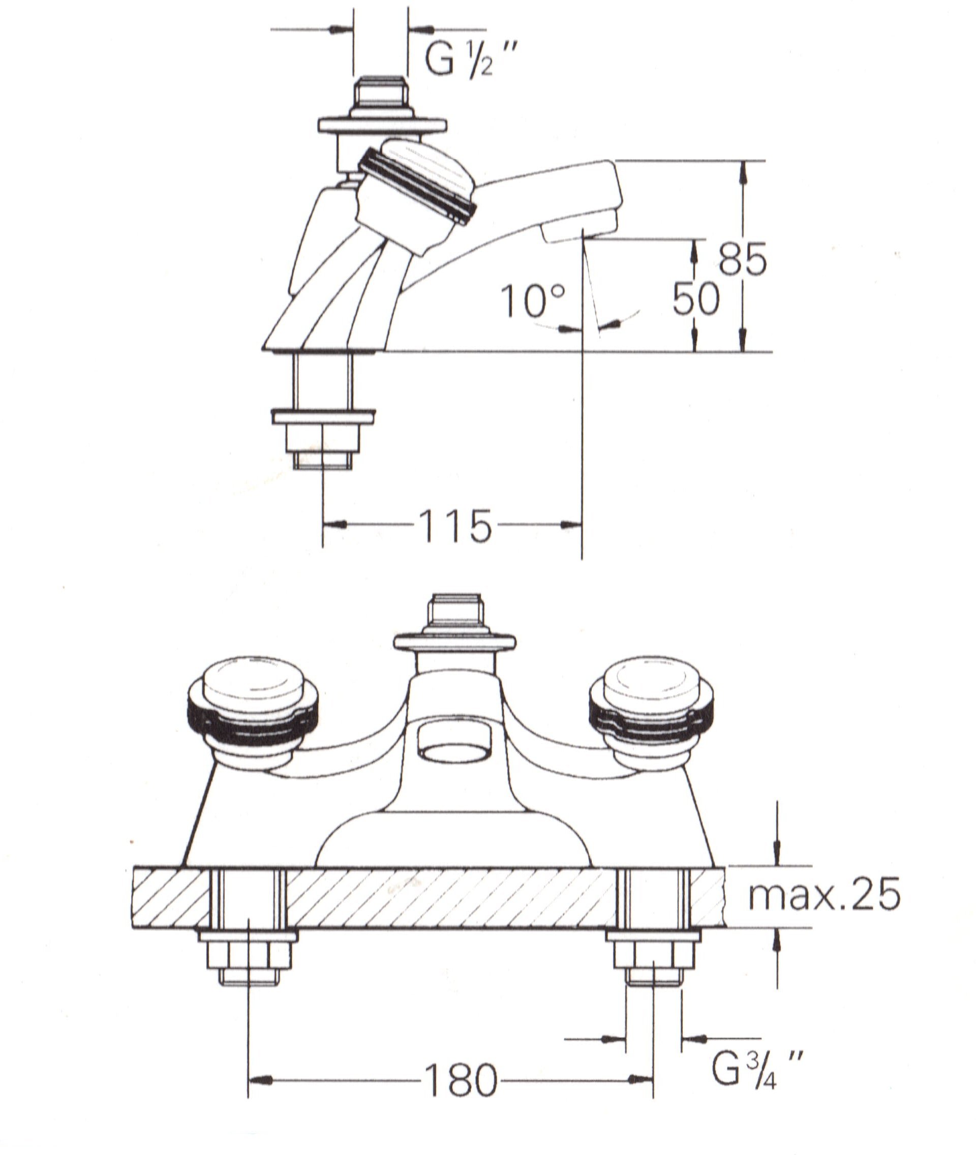 Grohe 25767IR Clova Bath/Shower Mixer Chrome/Solibra