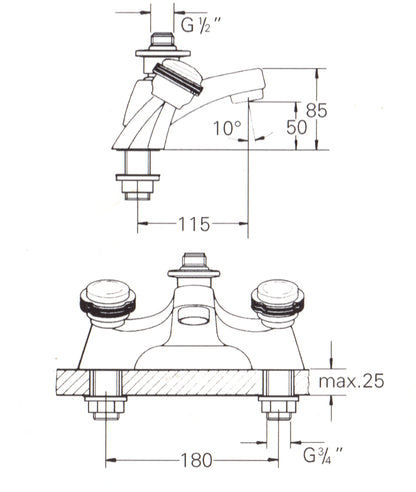 Grohe 25767IR Clova Bath/Shower Mixer Chrome/Solibra