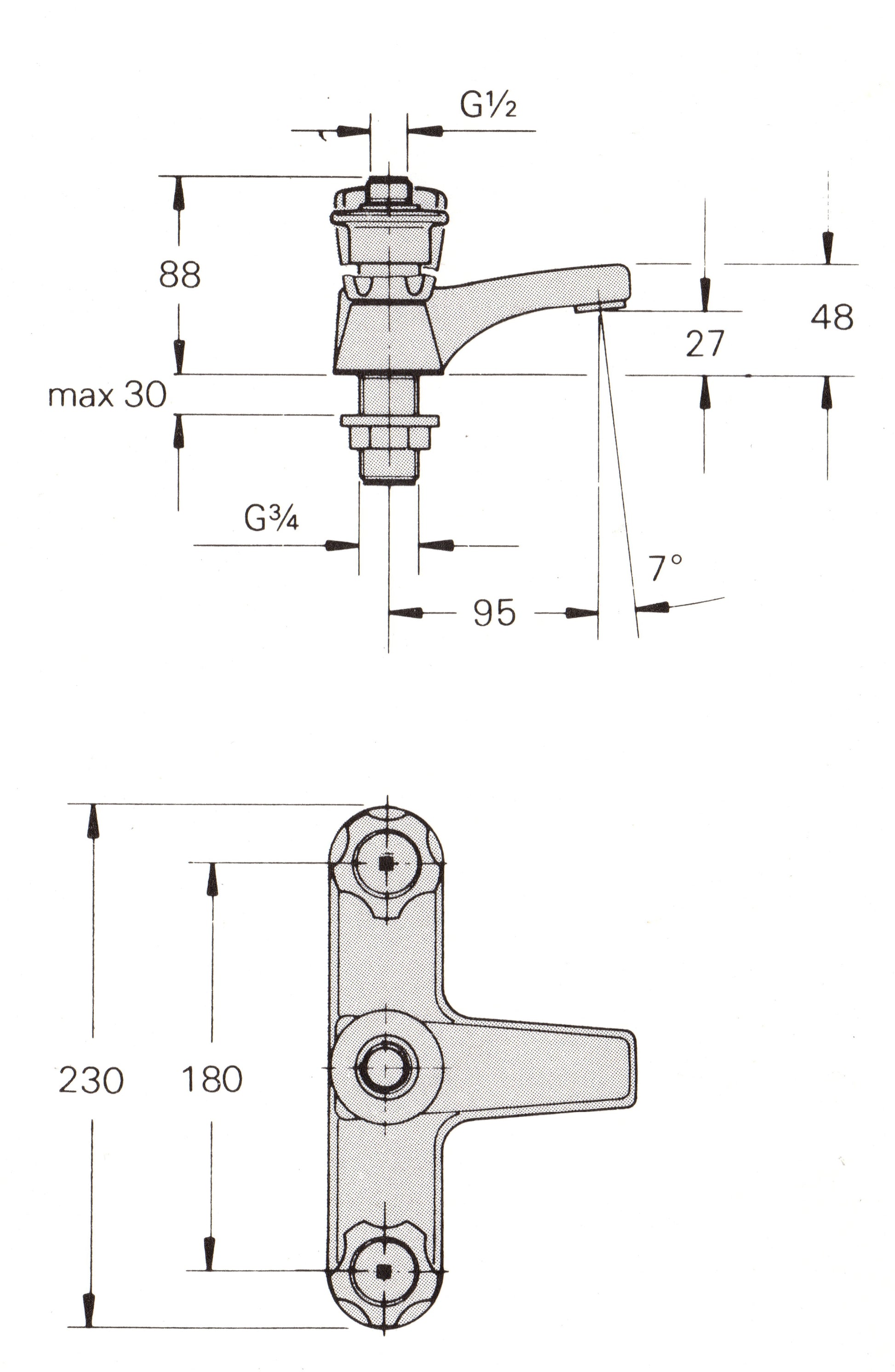 Grohe 25894 Carolina Bath shower Mixer with Astral handles