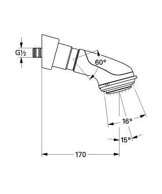 Grohe 28192Z 00 Relexa Plus Champage Head shower 4 sprays