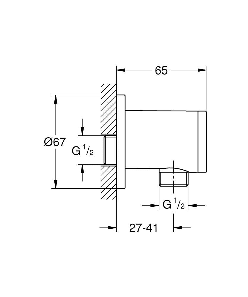 Grohe 28636 Relexa shower outlet elbow 1/2"
