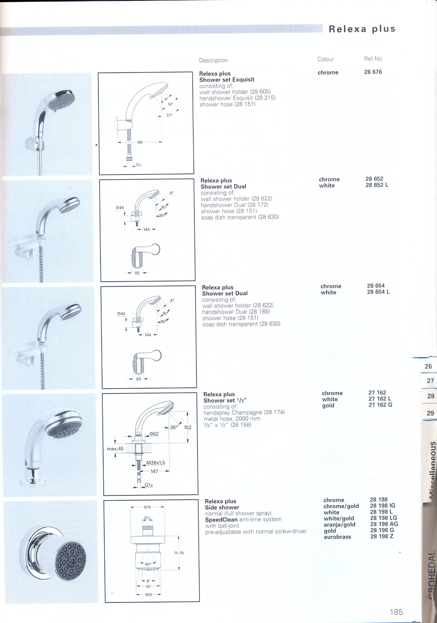 Grohe 28654 Relexa Plus Dual Shower Set EV