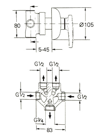 Grohe 29605L 5 Way Diverter valve
