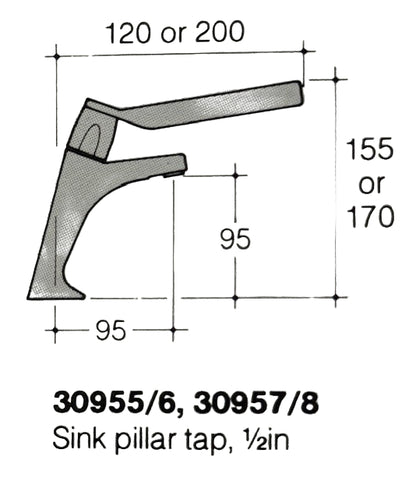 Grohe 30956 Hospita 150 mm Sink Tap Cold