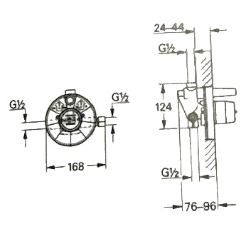 Grohe 33950 Europlus concealed shower valve with diverter