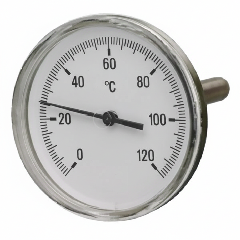 1/2" 80mm 0-120° Temperature Gauge Back Connection