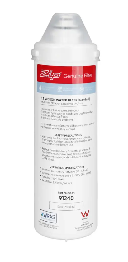 Zip 91240 HydroTap  Submicron filter for Non G4 Models