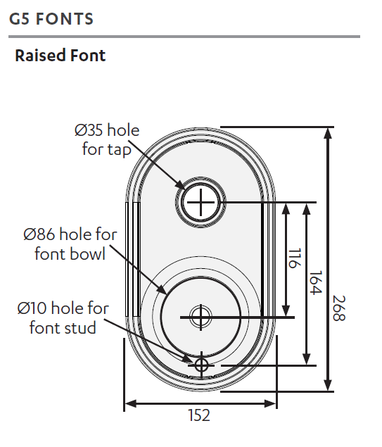 Zip 95258Z00 G5 Intergrated Raised tap font for Plus and Wave