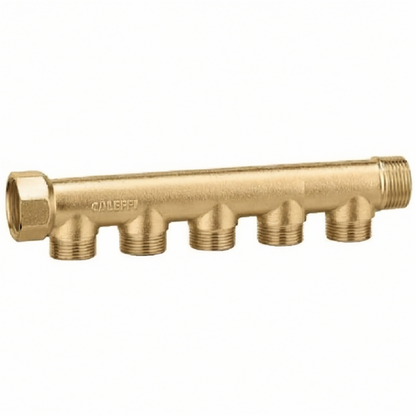 Caleffi 349050 5 Port Brass Manifold