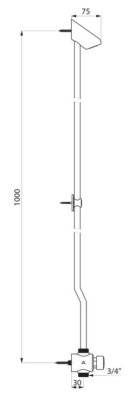 Delabie 749001 Tempomix shower mixer kit exposed