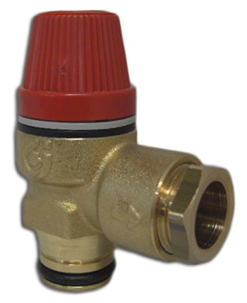 Caleffi 312469 1/2" Pushfit 6 bar Safety Relief Valve, for Manifold