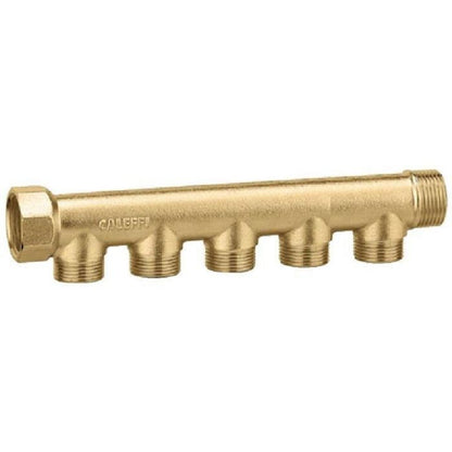 Caleffi 349050 5 Port Brass Manifold