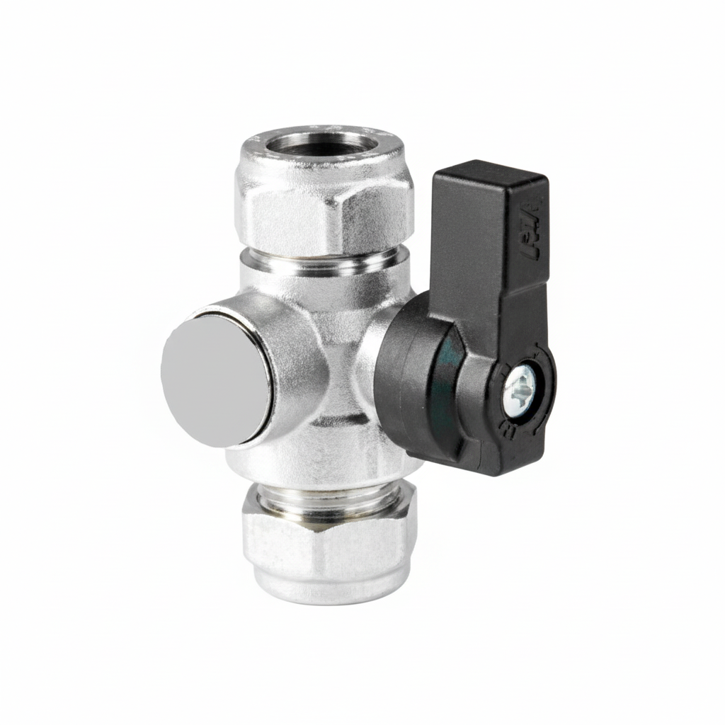 Caleffi 3771504 15mm Flow Regulator Ball Valve - 1