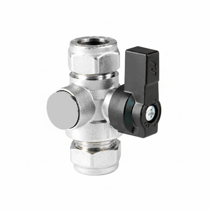 Caleffi 3771504 15mm Flow Regulator Ball Valve - 1