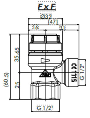 1/2"F X 1/2 F Safety Pressure relief valve SRV035105006