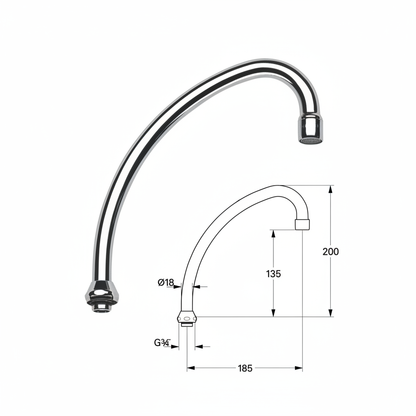 Grohe 13041 Tubular Swivel Spout - image 2