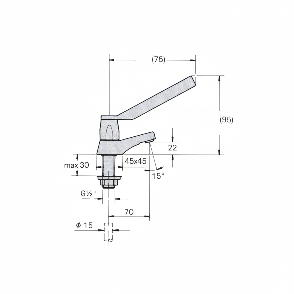 Grohe 20356 & 20357 Hospita Basin Taps - dims