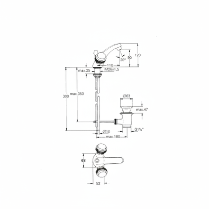 Grohe 21781LR - dims