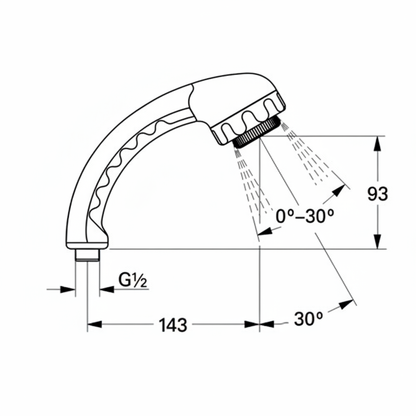 Grohe 28055L - dimensions GIF replacement