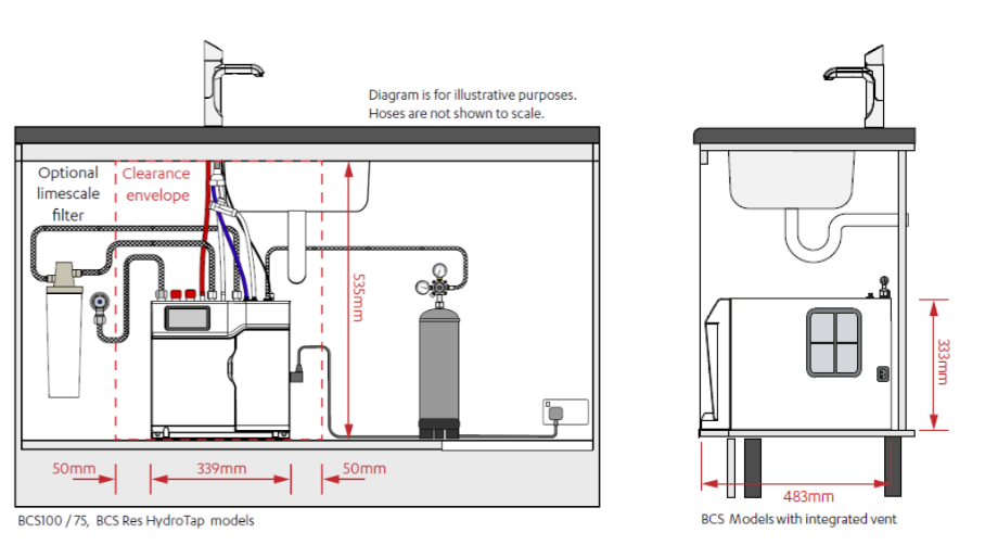 Zip HydroTap G5 H55760Z00UK Classic Plus boiling chilled sparkling 100/75 bright chrome for work