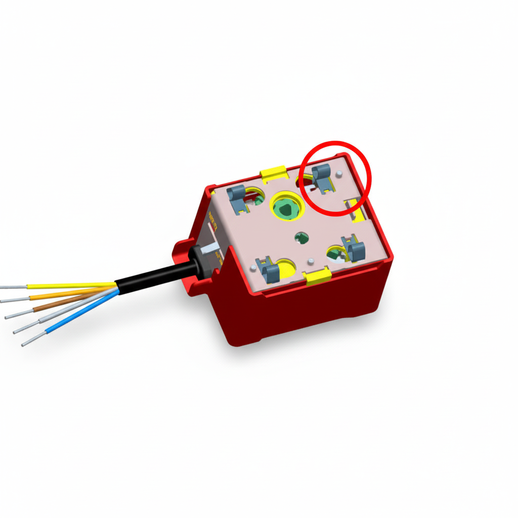 Orkli 50024200 Replacement Motorised Valve Head triangular pin diagram