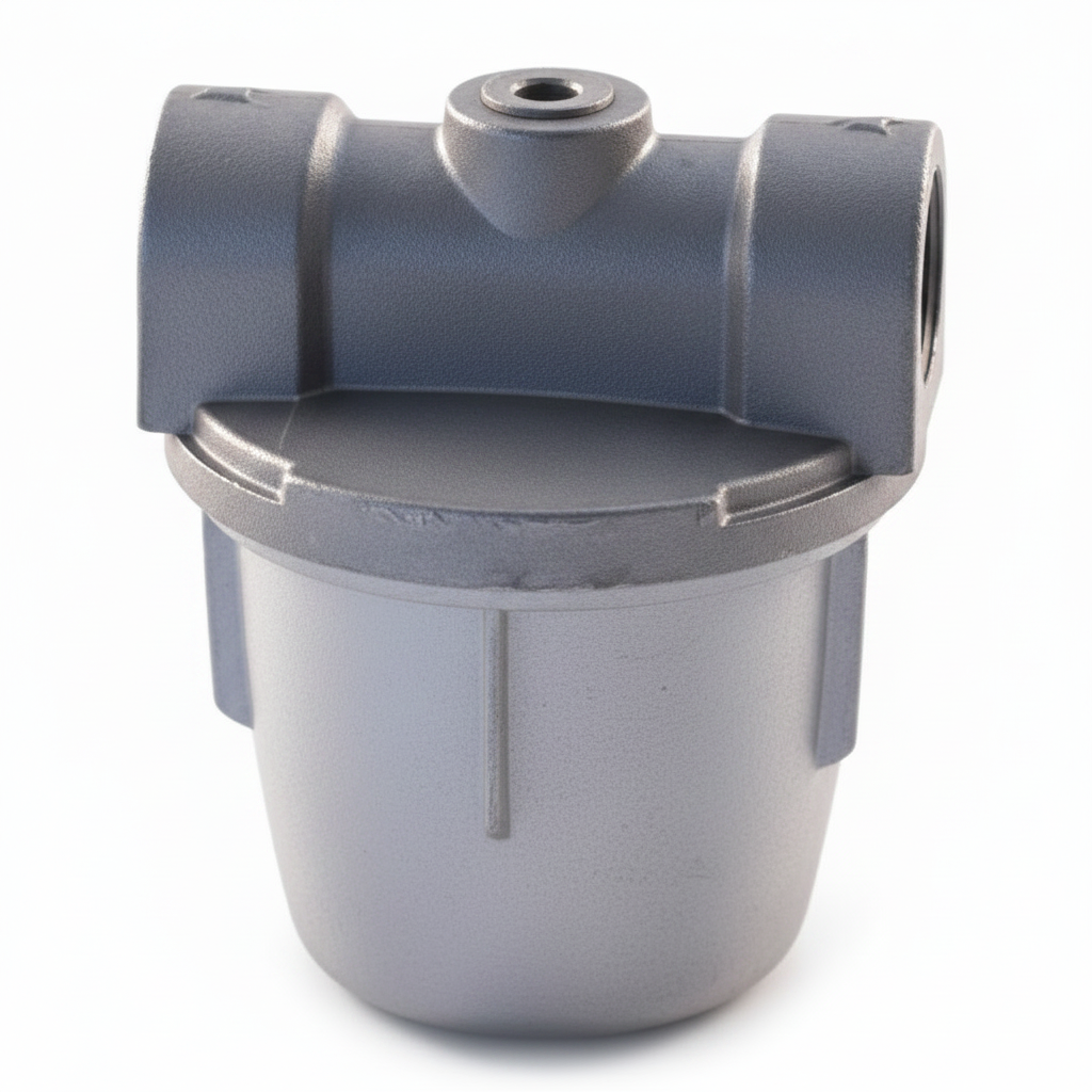 3/8" inline aluminium oil filter with paper element - rear view