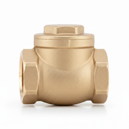 2 1/2" brass horizontal swing flap check valve - rear view