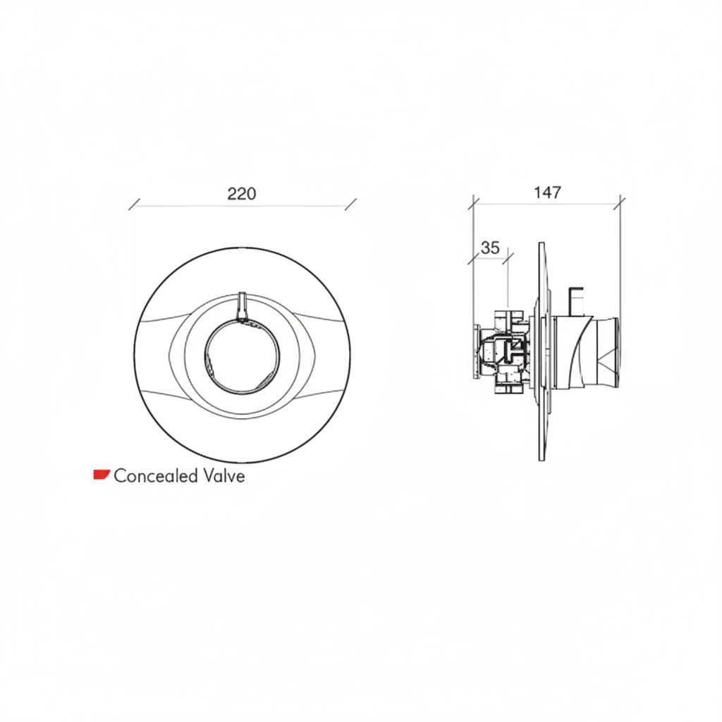 Inta I8001511cp - dimensions drawing