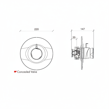 Inta I8001511cp - dimensions drawing