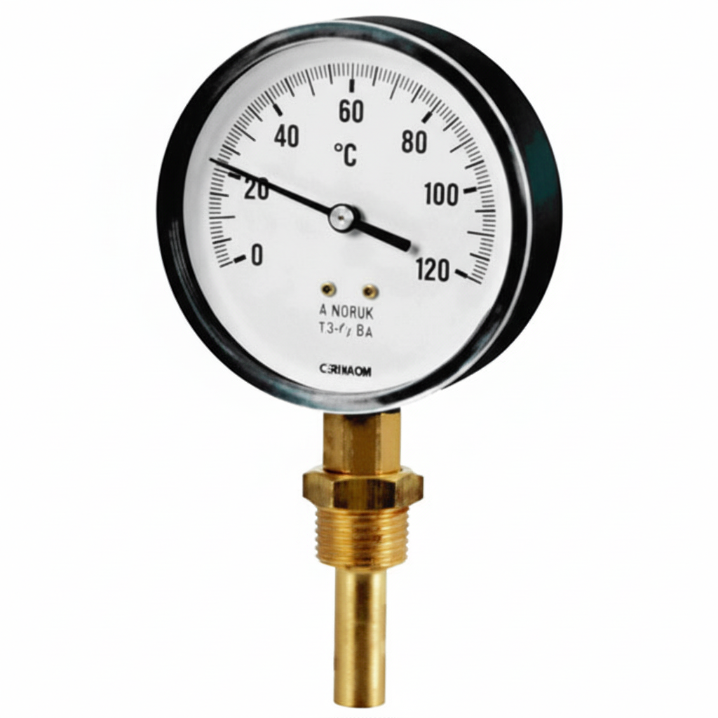 1/2" Bottom entry 80mm 0-120° temperature gauge